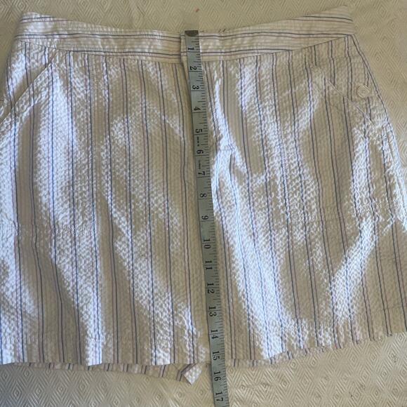 Skort Pickleball Tennis Golf Dockers Size 4 Seersucker 6 Pockets White Red Blue - Picture 8 of 13